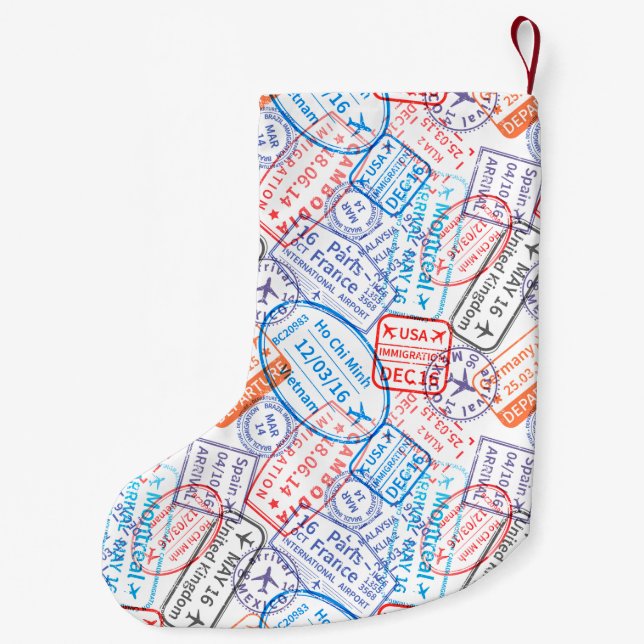 Petite Chaussette De Noël Icône Voyage (Dos)
