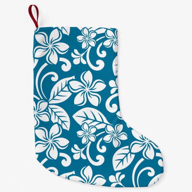 PETITE CHAUSSETTE DE NOËL ÎLE PLUMERIA (CARAÏBE BLEU) (Devant)