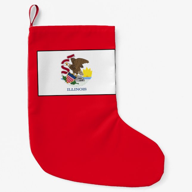 Petite Chaussette De Noël Illinois (Devant)