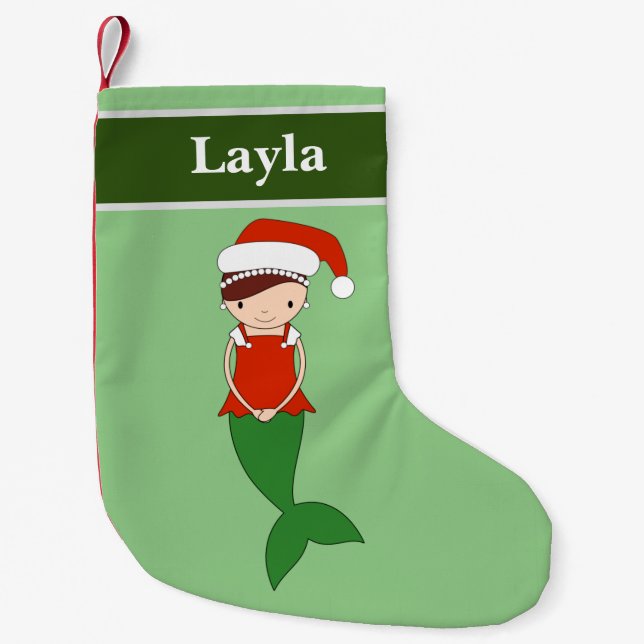 Petite Chaussette De Noël illusima Layla Sirène Spécial Noël (Devant)