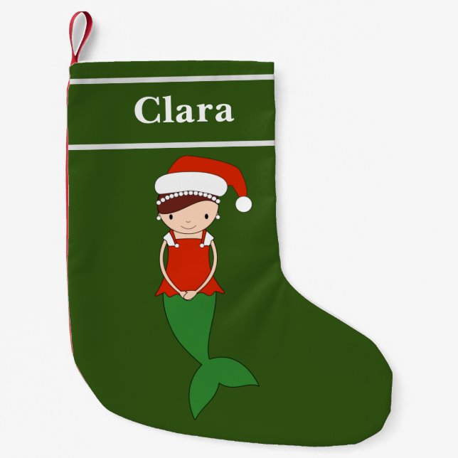 Petite Chaussette De Noël illusima Sirène Spécial Noël (Devant)