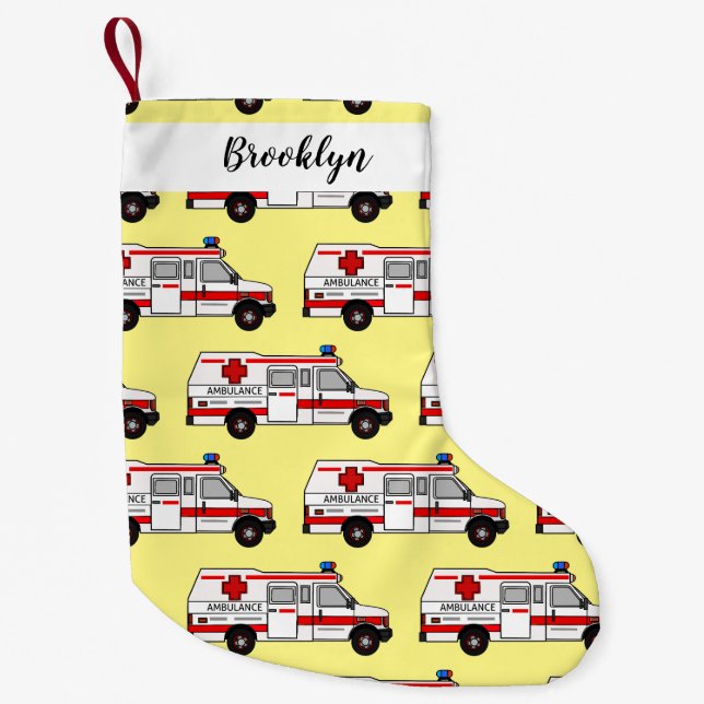 Petite Chaussette De Noël Illustration d'ambulance (Devant)