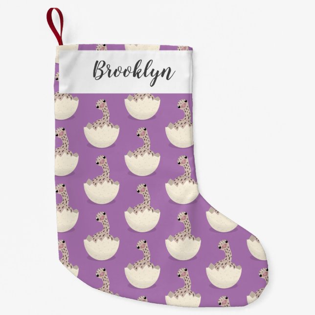 Petite Chaussette De Noël Illustration d'autruche pour bébé à couver mignon (Devant)