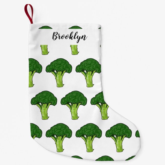 Petite Chaussette De Noël Illustration de Broccoli (Devant)