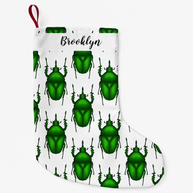 Petite Chaussette De Noël Illustration de bug Mecynorhina torquata (Devant)