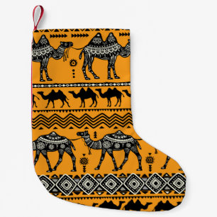 Petite Chaussette De Noël Illustration De Camels Design Motif sans joint.