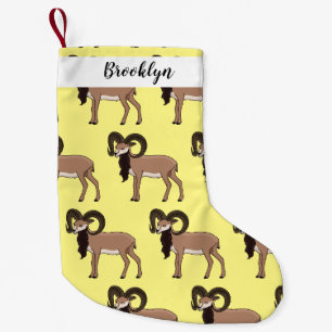 Petite Chaussette De Noël Illustration de chèvre de Mouflon