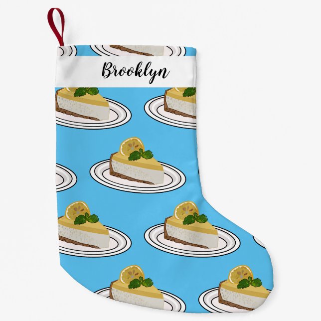 Petite Chaussette De Noël Illustration de citron cheesecake (Devant)