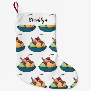 Petite Chaussette De Noël Illustration de crème glacée