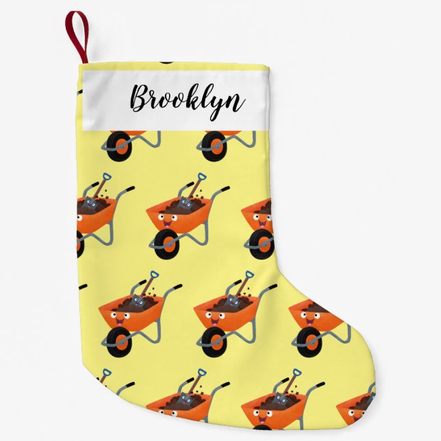 Petite Chaussette De Noël Illustration de la brouette en brouette orange trè (Devant)