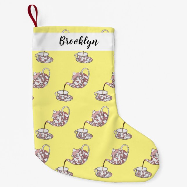 Petite Chaussette De Noël Illustration de la série Teacup (Devant)
