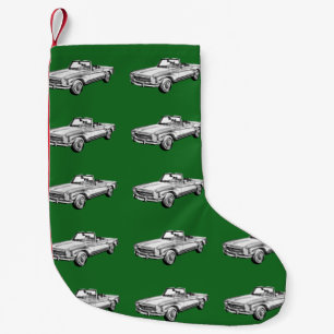 Petite Chaussette De Noël Illustration de la voiture décapotable Mercedes Be