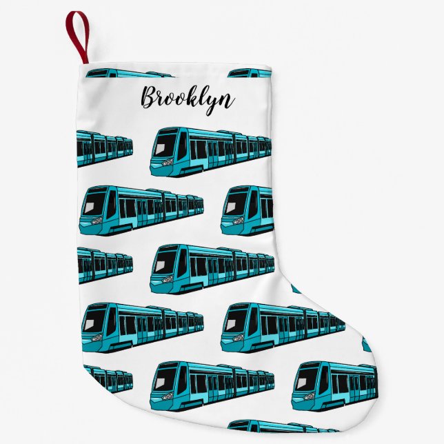 Petite Chaussette De Noël Illustration de locomotive électrique (Devant)