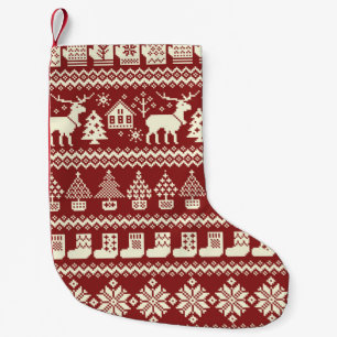 Petite Chaussette De Noël Illustration de motif nordique