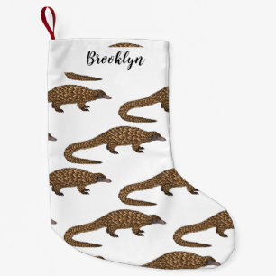 Petite Chaussette De Noël Illustration de pangolin à queue longue