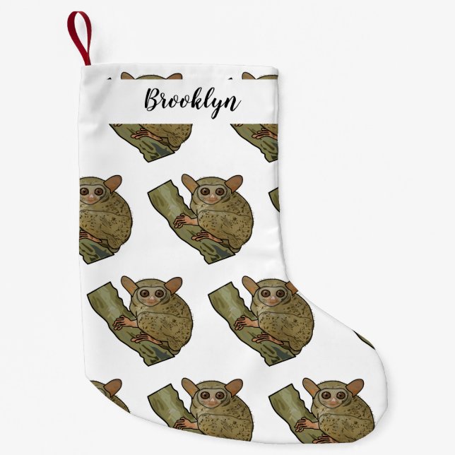 Petite Chaussette De Noël Illustration de Tarsier (Devant)