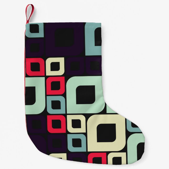 Petite Chaussette De Noël Illustration géométrique et informatique Abstraite (Devant)