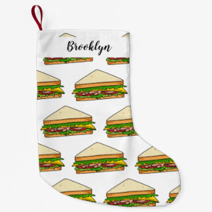 Petite Chaussette De Noël Illustration Sandwich