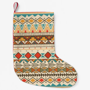 Petite Chaussette De Noël Illustration Vintage tribale aztèque