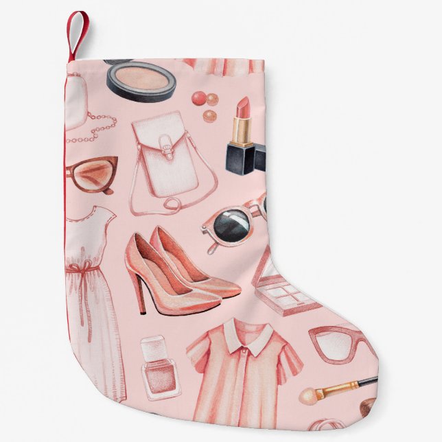 Petite Chaussette De Noël Illustrations de mode. Motif transparent (Devant)