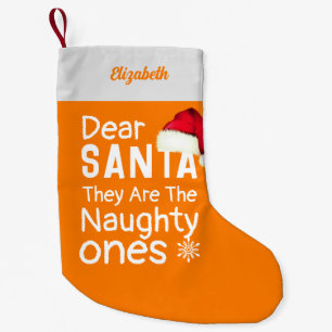Petite Chaussette De Noël Ils Sont les Vilains Drôles Petit Orange Xmas