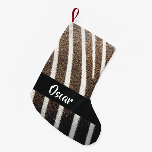 Petite Chaussette De Noël Impression de peau Zebra (Devant (Accrochage))