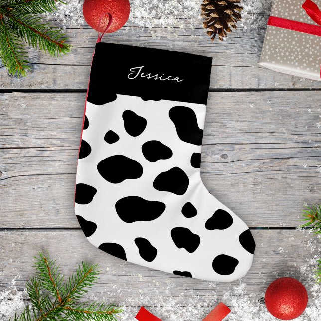 Petite Chaussette De Noël Impression de vache mignonne (Créateur téléchargé)