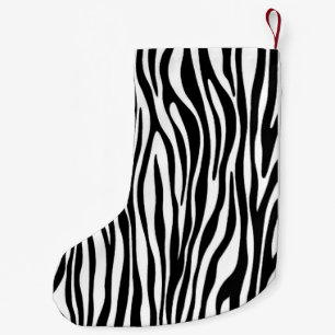 Petite Chaussette De Noël Impression Zebra