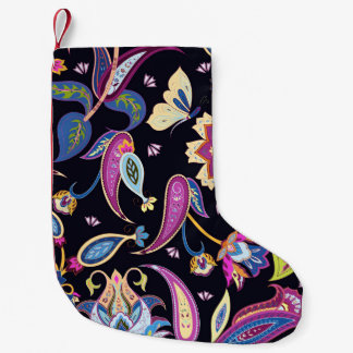 Petite Chaussette De Noël Inde Paisley Ornement floral sans joint