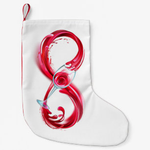 Petite Chaussette De Noël Infini avec du vin rouge