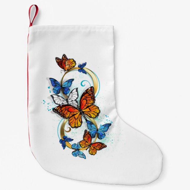Petite Chaussette De Noël Infinity of Monarch Butterflies (Devant)