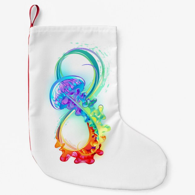 Petite Chaussette De Noël Infinity with Rainbow Jellyfish (Devant)