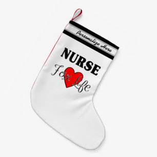 Petite Chaussette De Noël Infirmière pendant des vacances de soins de la vi