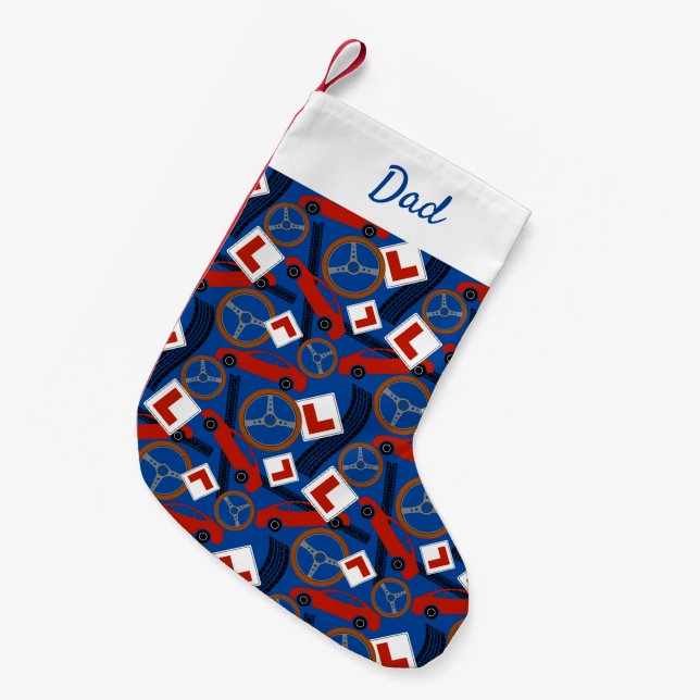 Petite Chaussette De Noël Instructeur de conduite et conducteur d'apprenant (Devant (Accrochage))