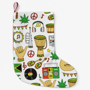 Petite Chaussette De Noël Instruments de musique : Reggae Arrière - plan san