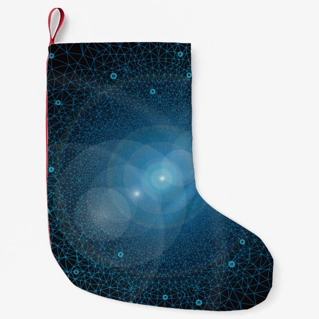Petite Chaussette De Noël Intelligence artificielle des polygones (Devant)