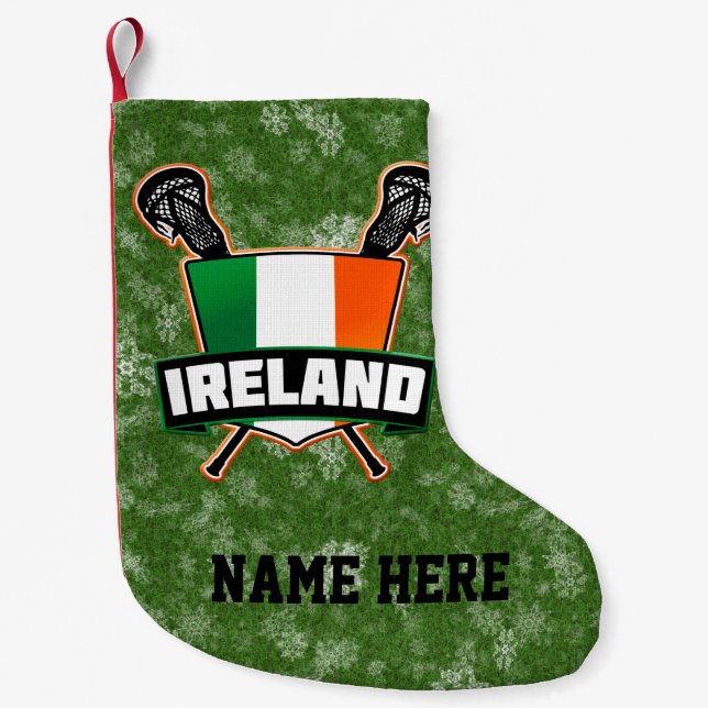 Petite Chaussette De Noël Irlande Irlande Bouclier de crosse de Noël Stocker (Devant)