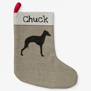 Petite Chaussette De Noël Italien Greyhound Silhouette Cute Iggy Chien vacan