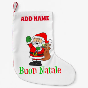 Petite Chaussette De Noël Italien nommé personnalisé par Natale de Buon