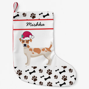 Petite Chaussette De Noël Jack Russell Terrier Noël, Nom du chien personnal