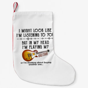 Petite Chaussette De Noël J'Ai L'Air De Vous Écouter Jouer À La Guitare