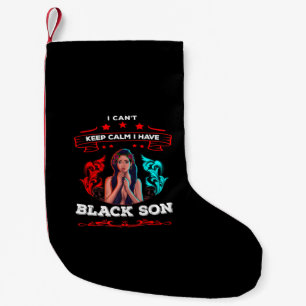 Petite Chaussette De Noël J'Ai Un Cadeau Fils Noir Pour Frican Maman Papa (3
