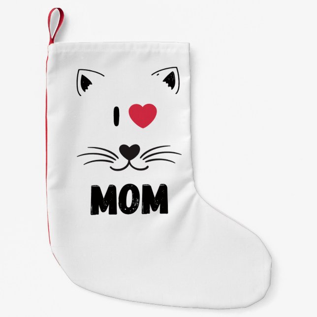 Petite Chaussette De Noël J'aime maman  (Devant)
