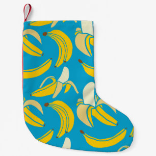 Petite Chaussette De Noël jaune frais banane tropicale sans soudure patte
