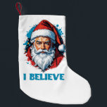 Petite Chaussette De Noël Je crois en le style Graffiti du Père Noël<br><div class="desc">Mon dessin de graffiti dit tout : le Père Noël n'est pas seulement un mythe,  c'est un sentiment de générosité et d'amour qui vit dans nos coeurs. Élargissons la joie et gardons l'esprit de donner vivant toute l'année. 🎅 🎁</div>
