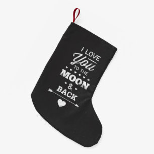 Petite Chaussette De Noël Je T'Aime Sur La Lune Et De Retour