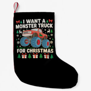 Petite Chaussette De Noël Je veux un camion monstre pour un pull moche de No