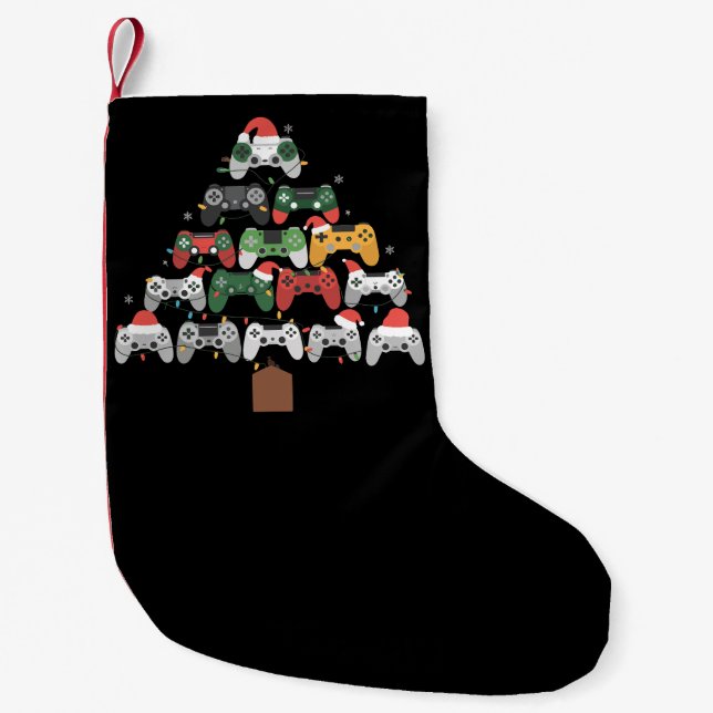 Petite Chaussette De Noël Jeu de Noël Arbre Joueurs Joueur Noël Cadeaux (Devant)