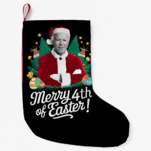 Petite Chaussette De Noël Joe Biden Noël Santa Joyeux 4ème de Pâques Xmas