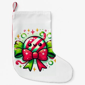 Petite Chaussette De Noël Joie de Menthe: Personnage de Bonbon de Fêtes